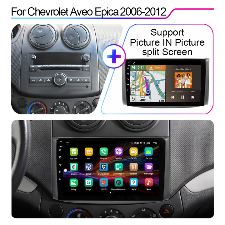 8-Kern 4G+5G WLAN 2-DIN Android Auto Stereo Autoradio für Chevrolet Aveo Epica 2006-2012 Carplay GPS Autoradio Auto-DVD-Player