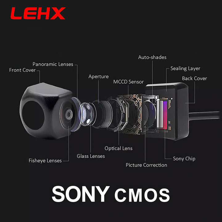 AHD 170° Car Camera Fisheye Lens Starlight Night Vision HD Car Rear View Camera for 4G LTE or AHD Input Android Radio Screen
