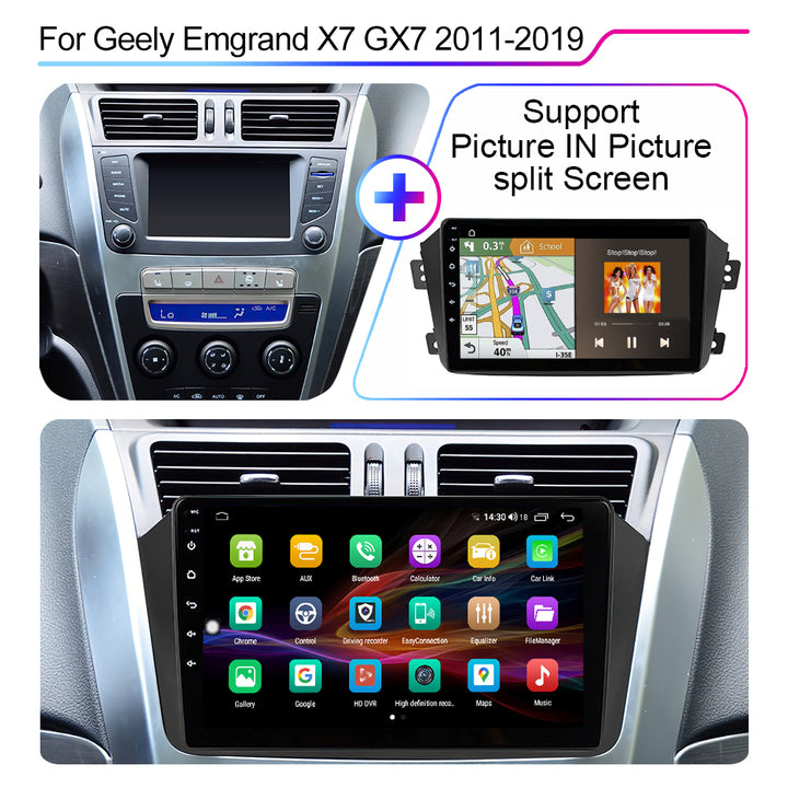 LEHX o 8 Núcleo 4G + 5G Wifi 2 Din Android Auto Rádio de Carro Estéreo para Geely Emgrand X7 GX7 2011-2019 Carplay GPS Leitor de DVD Do Carro