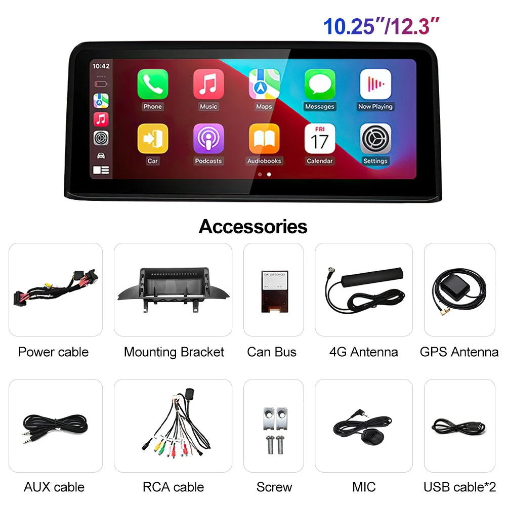 LEHX 8Core 4G DSP Android14 Car Wireless CarPlay Android Auto For BMW 3/4Series F30 F31 F32 F33 F34 F36 Car DVD Player