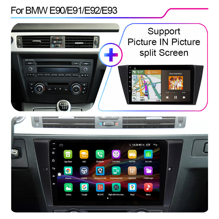 LEHX 8 Core 2 Din Android 12 Car Radio Video Player for BMW 3 Series E90 E91 E92 E93 Stereo Carplay GPS Car DVD Player