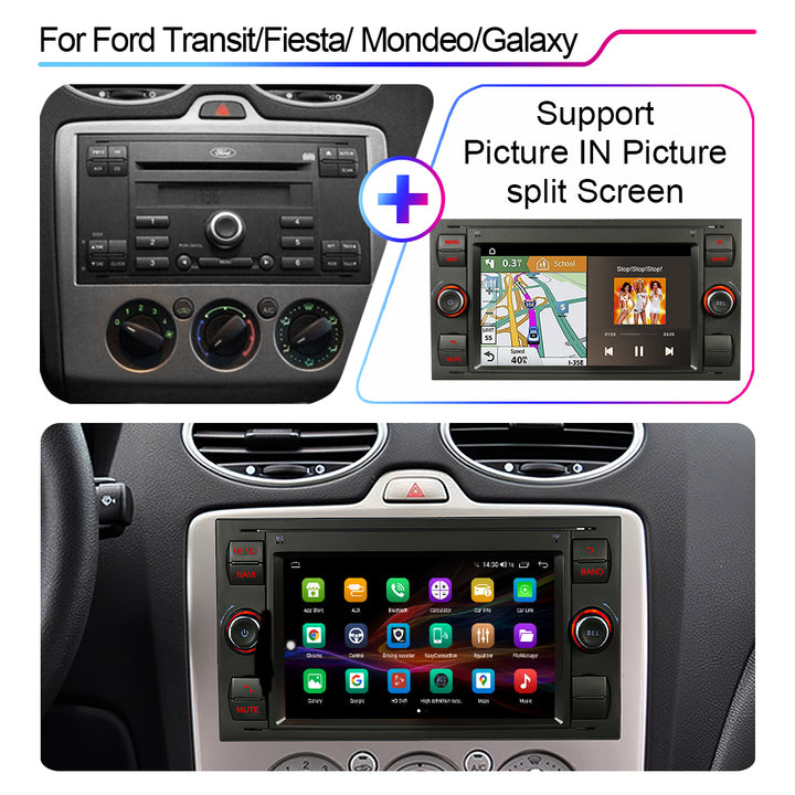 2 Din Android Autoradio Stereo Gps Carplay Car Radio Video for Ford Focus 2 Mondeo S C Max Kuga Fiesta Fusion Car DVD Player
