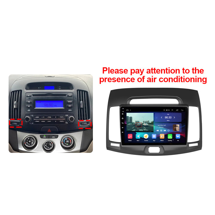 LEHX 2Din Carplay Stereo for Hyundai Elantra 4 HD 2006-2012 Car Radio Player Android Auto 2 Din Navigation GPS Car DVD Player