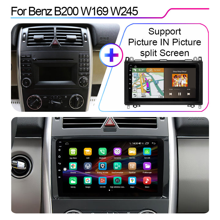 LEHX Android 2 Din Radio de coche para Mercedes Benz B200 Sprinter W906 W639 AB clase W169 W245 Viano Vito Carplay GPS REPRODUCTOR DE DVD para coche