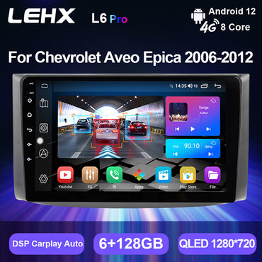 8-Kern 4G+5G WLAN 2-DIN Android Auto Stereo Autoradio für Chevrolet Aveo Epica 2006-2012 Carplay GPS Autoradio Auto-DVD-Player