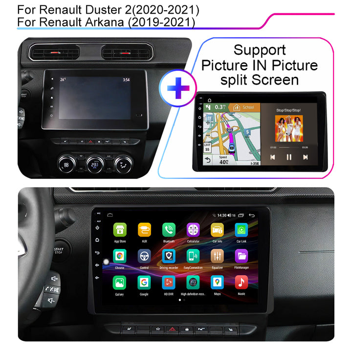 LEXH 2din Android 12 Auto Car DVD Radio for Renault Duster HM 2 2020 2021 Arkana 2019-2021 2 Din Stereo Carplay Car DVD Player