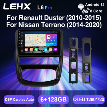 LEHX 2 din Android 12 Auto Car DVD Player for Renault Duster 1 2010- 2015 Carplay navigation gps stereo Car DVD Player