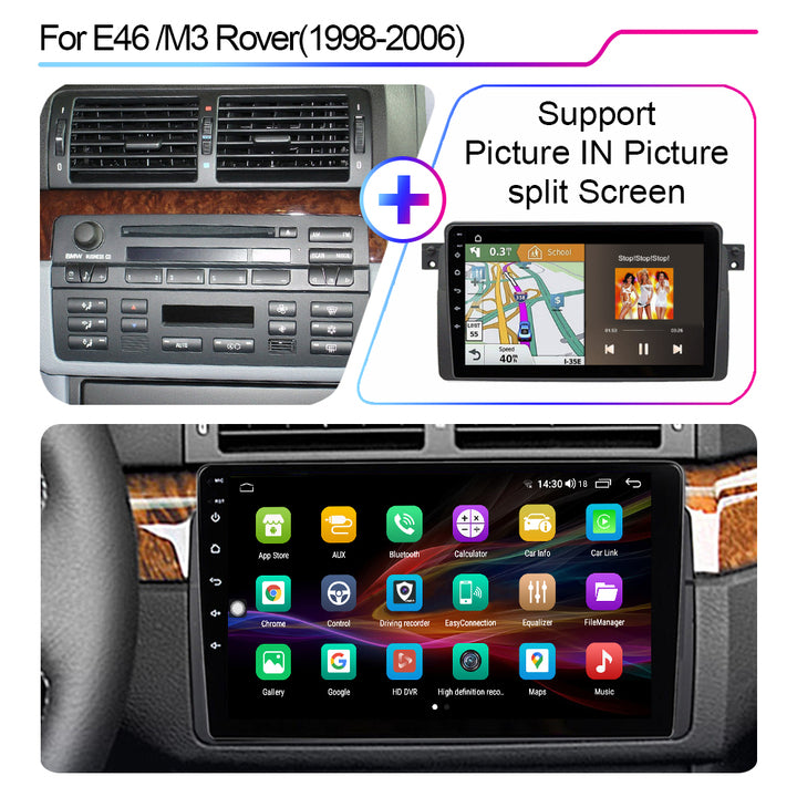 LEHX 8 Core 4G Android 12 Car Radio Video Player for BMW E46 M3 318/320/325/330/335 Carplay Stereo Autoradio GPS Car DVD Player