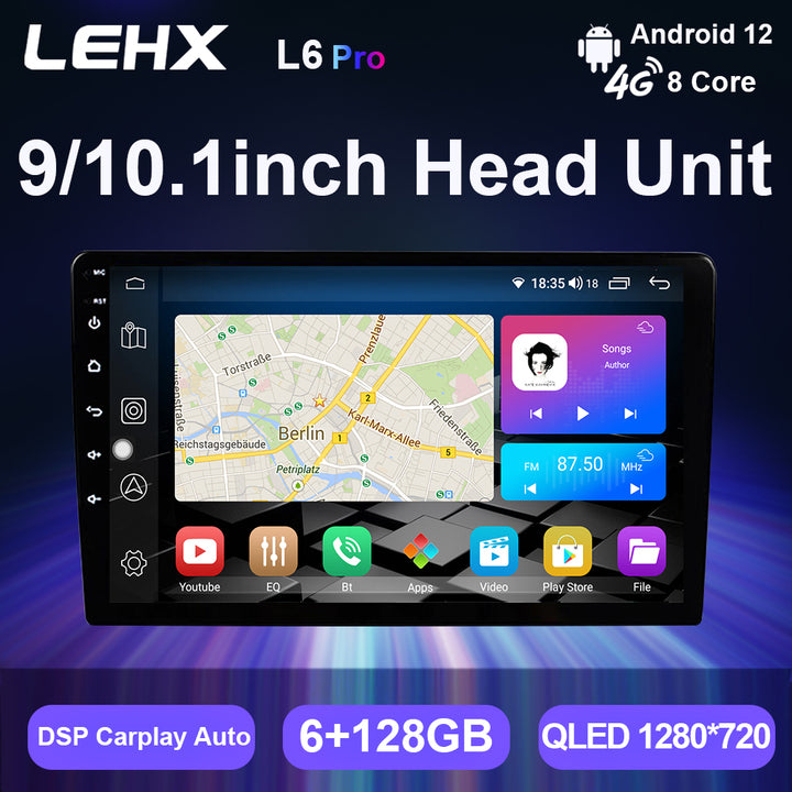 LEHX 8Core Qled 2din Android 12 Car Radio for Nissan Hyundai Kia toyota Chevrolet Ford Suzuki Mitsubishi Carplay Gps Navigation