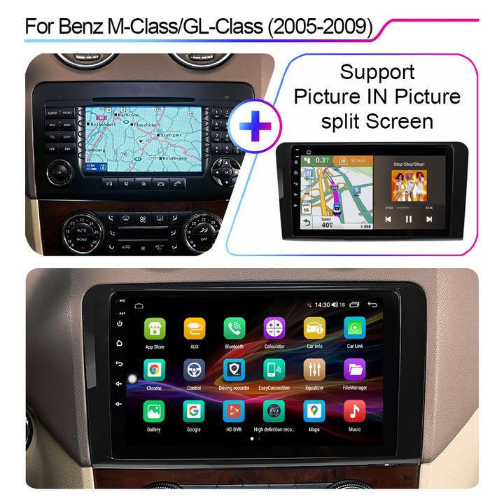 LEHX L6Pro 2 DIN Android 12 Car Radio for Mercedes Benz ML GL AW164 ML350 ML500 GL320 X164 ML280 GL350 GL450 Carplay Auto Audio