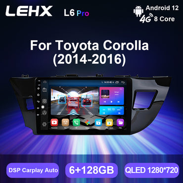 LEHX B Model 8 Core 2 Din Android Auto Stereo Autoradio for Toyota Corolla E170 E180 2014-2016 Car Radio Multimedia Carplay GPS