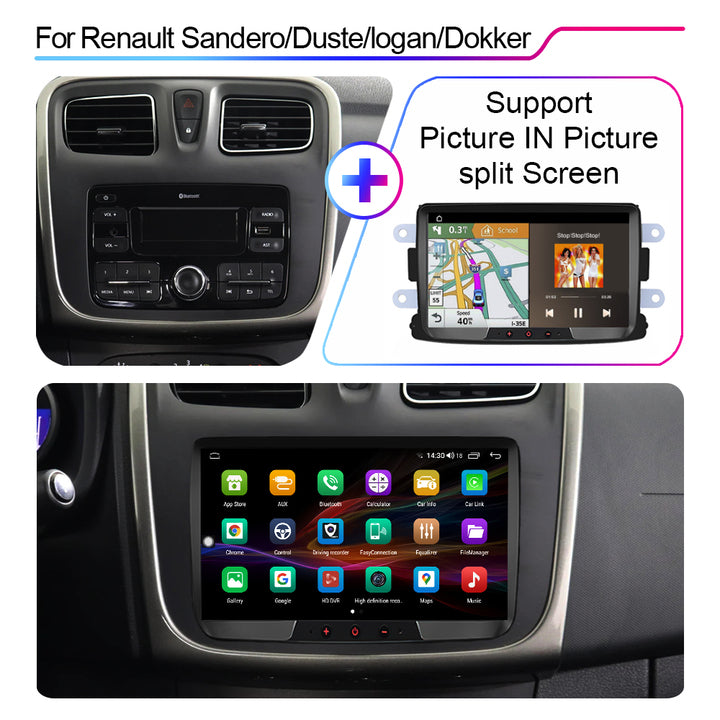 Android 2 Din Stereo Car Radio for Renault Dacia LOGAN Sandero Duster Lodgy Lada Xray Captur Dokker Carplay Gps Car DVD Player