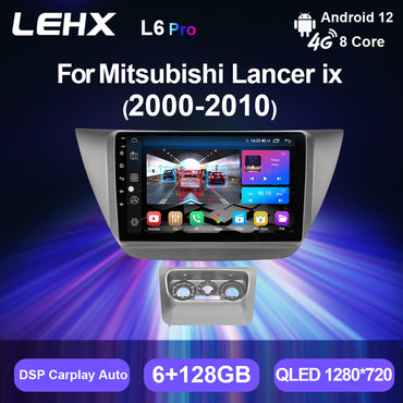 LEHX Pro 8 Core QLED DSP coche Radio reproductor Multimedia para Mitsubishi Lancer 9 CS 2000-2010 2 Din Android 12 Carplay estéreo GPS