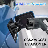 LEHX CCS2 to CCS1 EV Charger Adapter DC 400A 500-1000V 250KW Combo Charging Connector Converter DC Fast EV Charging Adapter
