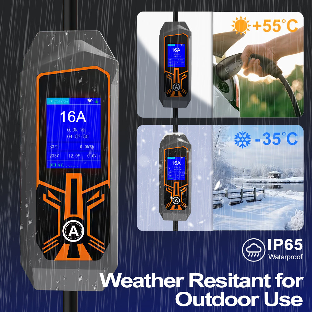 LEHX EV Charger 16A/32A Portable EVSE Charging Station EU US Plug Electric Car Charger For Tesla Model X/Y/S/3 For use in homes