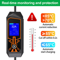 LEHX EV Charger Portable Wallbox Type2 Cable 32A 7.6KW With CEE Plug EVSE Type1 Car Charging j1772 Adapter for Electric Vehicle