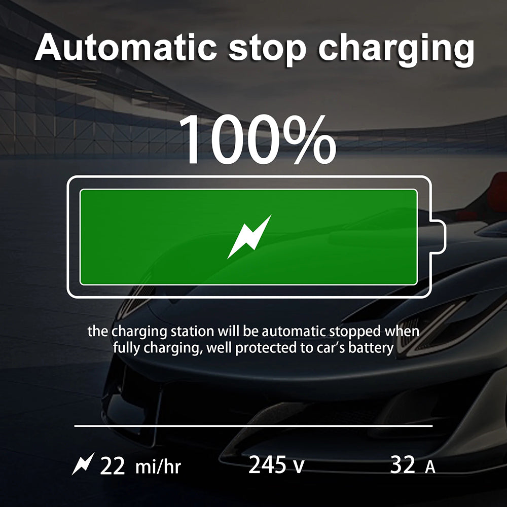 LEHX EV Charger 16A/32A Portable EVSE Charging Station EU US Plug Electric Car Charger For Tesla Model X/Y/S/3 For use in homes