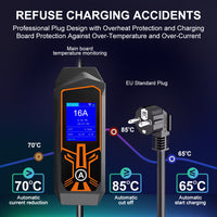 LEHX EV Charger 16A/32A Portable EVSE Charging Station EU US Plug Electric Car Charger For Tesla Model X/Y/S/3 For use in homes