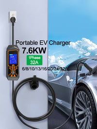 LEHX EV Charger 16A/32A Portable EVSE Charging Station EU US Plug Electric Car Charger For Tesla Model X/Y/S/3 For use in homes