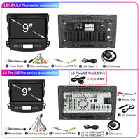 LEHX 2 Din Android 12 Car Radio Multimedia Player for Mitsubishi Outlander 2006-2012 Peugeot 4007 Citroen C-Crosser Carplay GPS