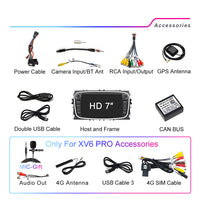 LEHX 4G HIFI Android 2 Din Radio Car Player 7''Autoradio Gps Carplay for Ford Focus S-Max Mondeo Galaxy C-Max Car DVD Player