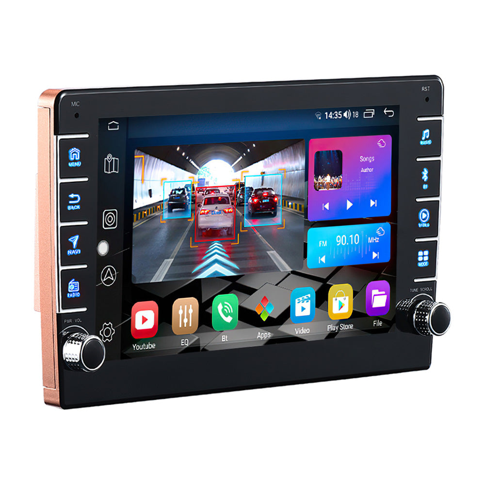 LEHX 8 Inch 8 Core 4G IPS DSP 2Din Android Auto Carplay Universal Car Radio GPS Navigation With Knob Button Car DVD Player