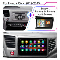 LEHX 2 Din Android 12 Auto Car Radio Multimedia Video Player for HONDA CIVIC 2012 -2015 2 Din Stereo GPS Carplay 8Core 4G+WIFI