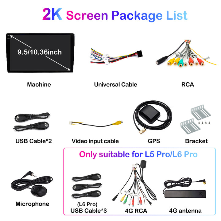 2K QLED 2Din Android Auto Car Radio Stereo Carplay GPS Head Unit for Toyota Volkswagen Hyundai Kia Renault Honda Car DVD Player