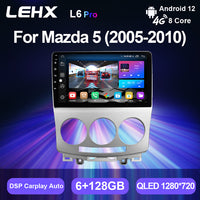 LEHX L6 Pro AI Voice 5G Car Radio Multimedia GPS for Mazda 5 2005 - 2010 Stereo 2 Din Autoradio12 Auto CarPlay DVD