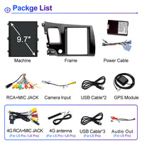 LEHX 8 Core for Tesla Style Android 12 Auto Carplay 4G for Honda Civic 2005 2006-2011 Car Radio Multimedia Player GPS Navigation