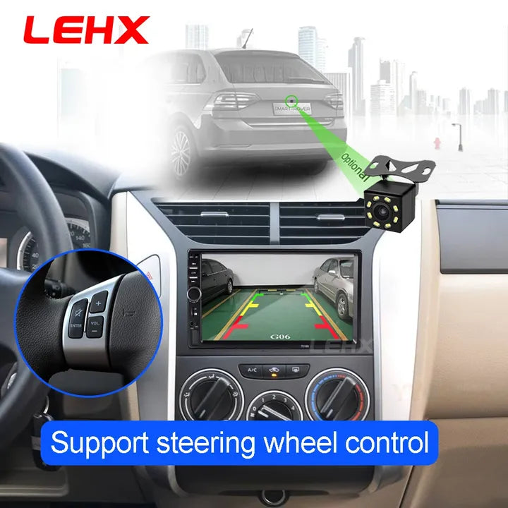 LEHX Wireless CarPlay Android auto Autoradio 2din Car Radio Stereo Multimedia For Volkswagen Honda Toyota Lada Hyundai Kia Jeep