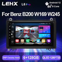 LEHX Android 2 Din Radio de coche para Mercedes Benz B200 Sprinter W906 W639 AB clase W169 W245 Viano Vito Carplay GPS REPRODUCTOR DE DVD para coche