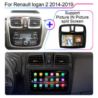 LEHX Car Radio Video Player for Renault Logan 2 Sandero 2 2014 -2019 Symbol Android 12 2 Din Auto Carplay Gps Car DVD Player