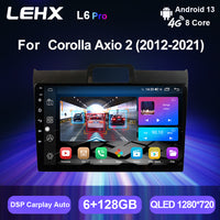 LEHX Android 13 Auto Carplay Car Radio Stere for Toyota Corolla Axio Fielder 2015 - 2017 GPS 2din 5G WIFI Qled Car DVD Player