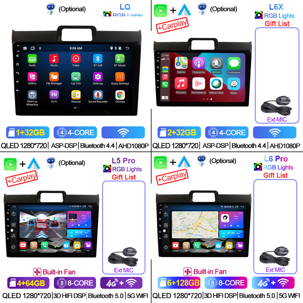 LEHX Android 13 Auto Carplay Car Radio Stere for Toyota Corolla Axio Fielder 2015 - 2017 GPS 2din 5G WIFI Qled Car DVD Player