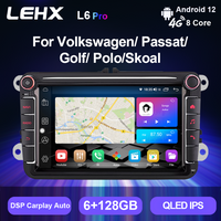 LEHX 2 Din Android Car Radio Stereo DVD Player for VW Volkswagen Golf Polo Passat B7 B6 Skoda Octavia Caplay GPS Car DVD Player