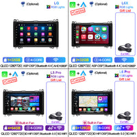 LEHX Android 2 Din Radio de coche para Mercedes Benz B200 Sprinter W906 W639 AB clase W169 W245 Viano Vito Carplay GPS REPRODUCTOR DE DVD para coche