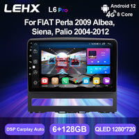 LEHX 8Core 4G+5G Wifi 2 Din Android Auto Stereo Car Radio or Fiat PERLA Albea Siena Palio 2004-2012 Carplay Car DVD Player