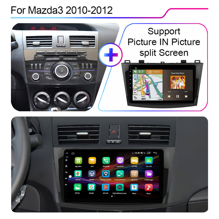 LEHX Pro Android 12 Auto Carplay Car Radio for Mazda 3 2010-2012 Multimedia Player GPS Navigation Stereo 2 Din Autoradio