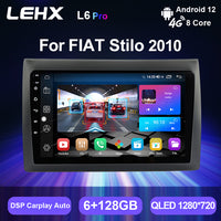 LEHX 8Core 4G+5G Wifi 2 Din Android Auto Stereo Car Radio Multimedia for Fiat Stilo 2010 Carplay GPS Autoradio Car DVD Player