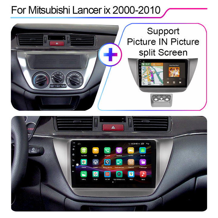 LEHX Pro 8 Core QLED DSP coche Radio reproductor Multimedia para Mitsubishi Lancer 9 CS 2000-2010 2 Din Android 12 Carplay estéreo GPS