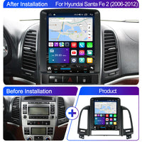 LEHX L6 8Core 4G 2 Din Android 12 Auto Car Radio Multimedia Player for Hyundai Santa Fe 2 2006-2012 GPS Carplay 2din Tesla Style