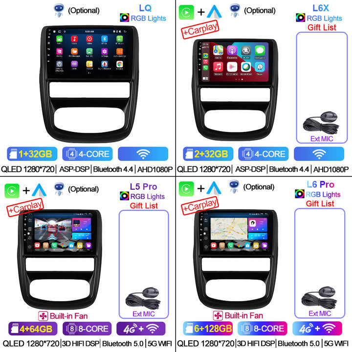 LEHX 2 din Android 12 Auto Car DVD Player for Renault Duster 1 2010- 2015 Carplay navigation gps stereo Car DVD Player