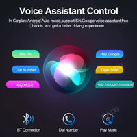 6.9" Universal 1 Din Wireless CarPlay Android Auto Car Radio Multimedia Video Player FM Stereo 1Din MP5 Receiver Camera
