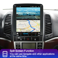 LEHX L6 8Core 4G 2 Din Android 12 Auto Car Radio Multimedia Player for Hyundai Santa Fe 2 2006-2012 GPS Carplay 2din Tesla Style