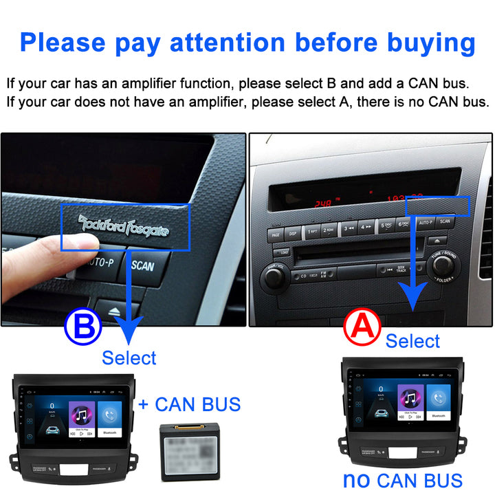 LEHX 2 Din Android 12 Car Radio Multimedia Player for Mitsubishi Outlander 2006-2012 Peugeot 4007 Citroen C-Crosser Carplay GPS