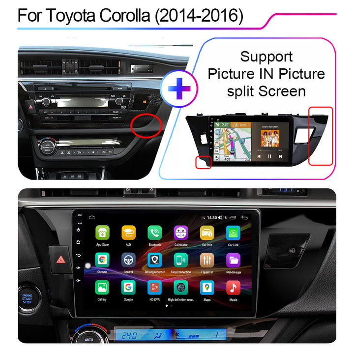 LEHX B Model 8 Core 2 Din Android Auto Stereo Autoradio for Toyota Corolla E170 E180 2014-2016 Car Radio Multimedia Carplay GPS