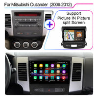 LEHX 2 Din Android 12 Car Radio Multimedia Player for Mitsubishi Outlander 2006-2012 Peugeot 4007 Citroen C-Crosser Carplay GPS