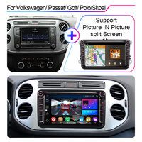 LEHX 2 Din Android Car Radio Estéreo Reproductor de DVD para VW Volkswagen Golf Polo Passat B7 B6 Skoda Octavia Caplay GPS Car DVD Player