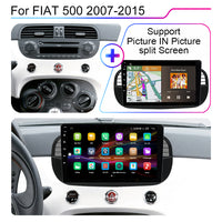 LEHX 8Core 4G+5G Wifi 2 Din Android Auto Stereo Car Radio Multimedia for FIAT 500 Carplay GPS Autoradio Car DVD Player